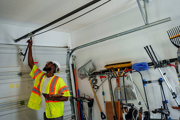 Professional Garage Door Roller Replacement technician working in Florence, OR
